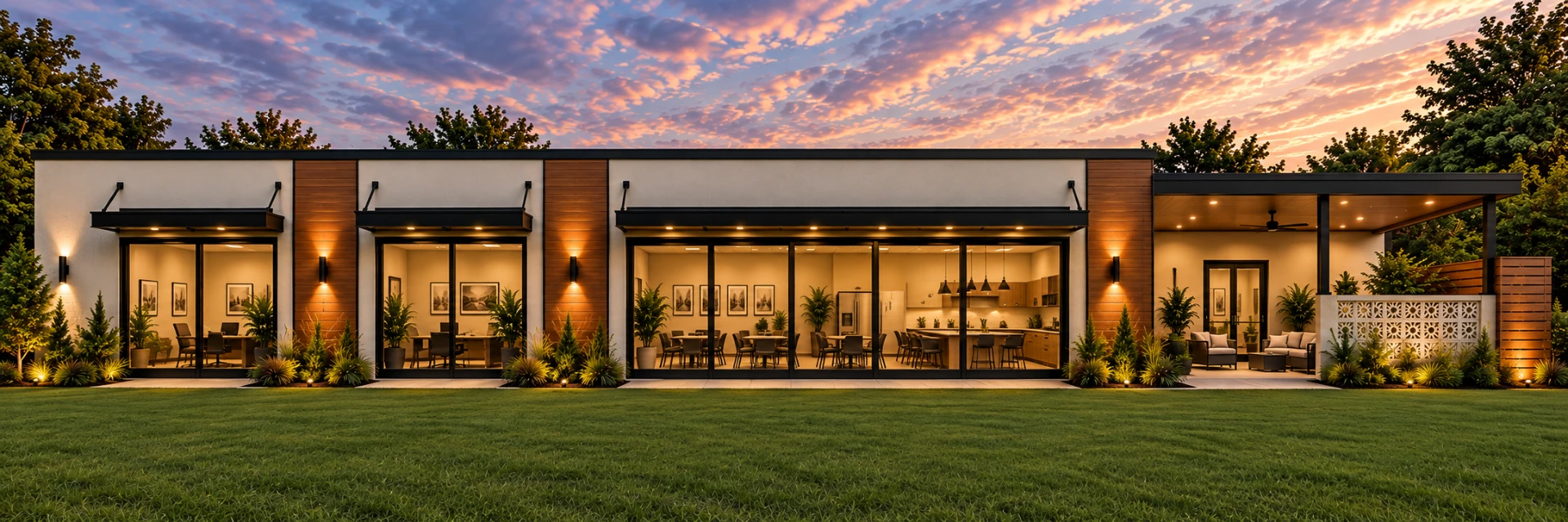 Proposed headquarters patio and office wing in Hurst